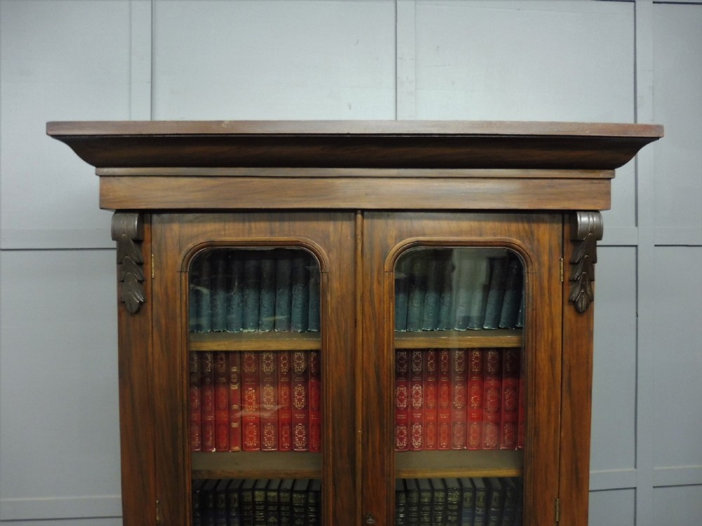 SLIM NEAT VICTORIAN MAHOGANY BOOKCASE View V