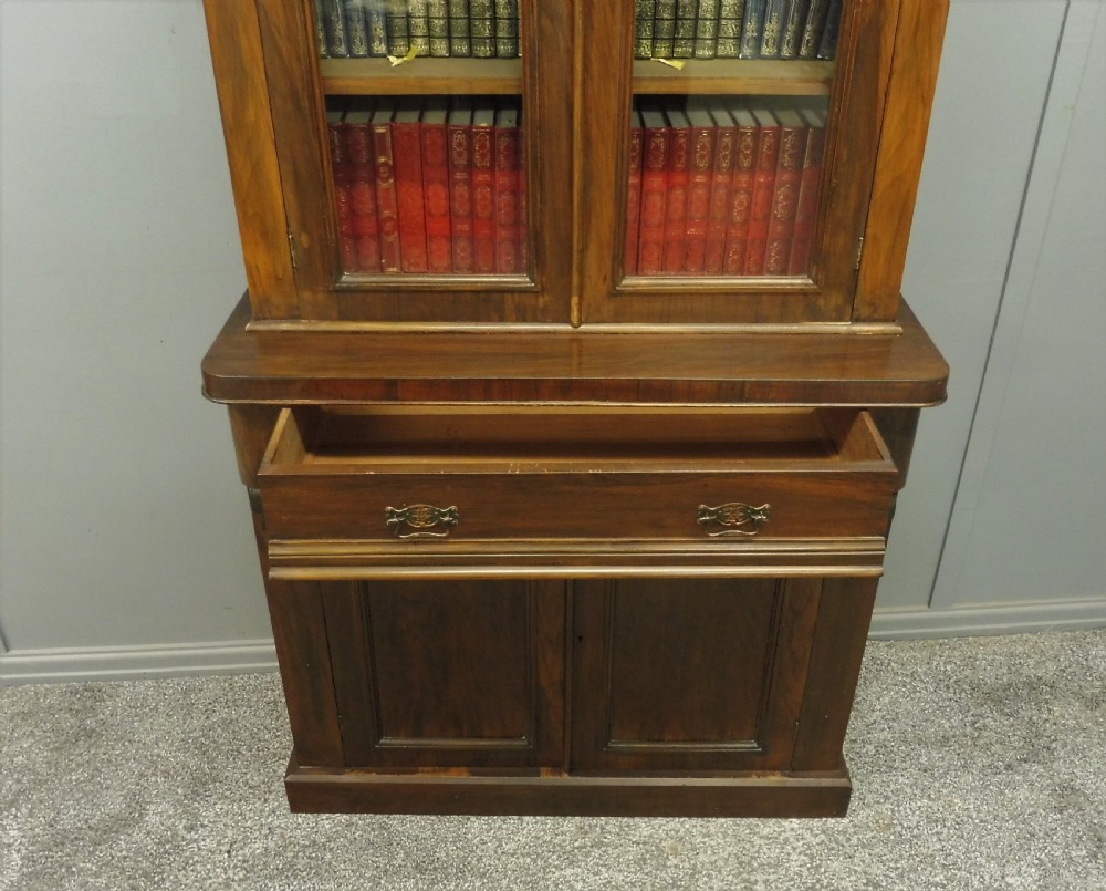 SLIM NEAT VICTORIAN MAHOGANY BOOKCASE View VIII