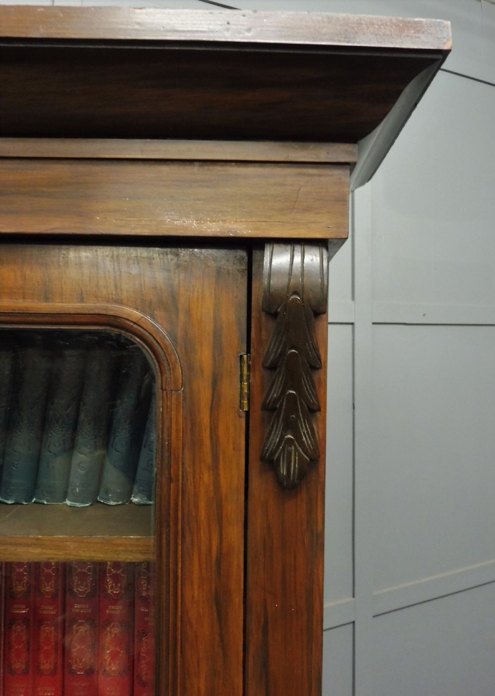 SLIM NEAT VICTORIAN MAHOGANY BOOKCASE View IX