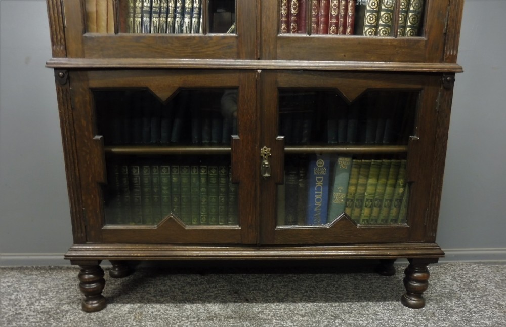 EDWARDIAN OAK BOOKCASE View IV