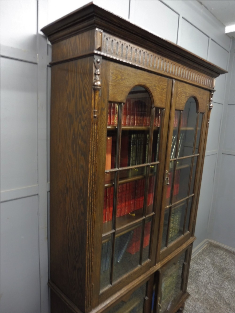 EDWARDIAN OAK BOOKCASE View VI