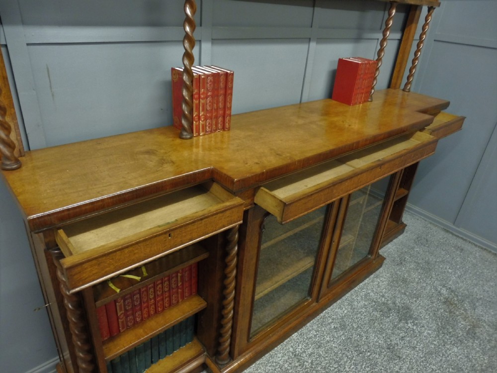 UNUSUAL OAK AND POLLARD OAK 19TH CENTURY BOOKCASE View XIII