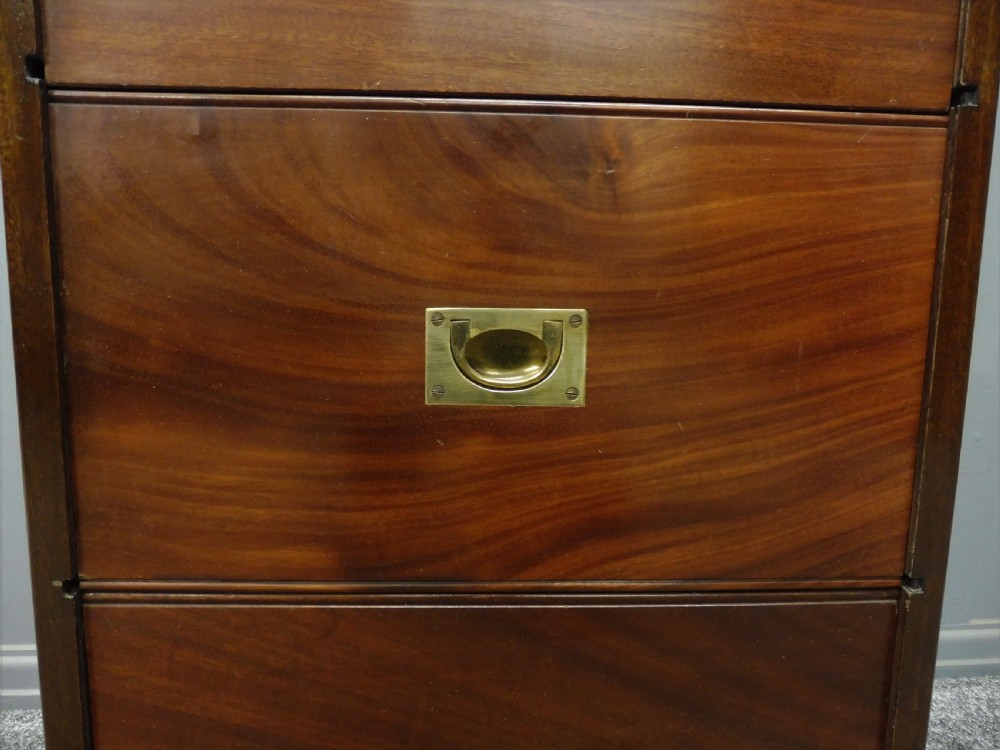 19TH CENTURY MAHOGANY MILITARY STYLE CHEST View V