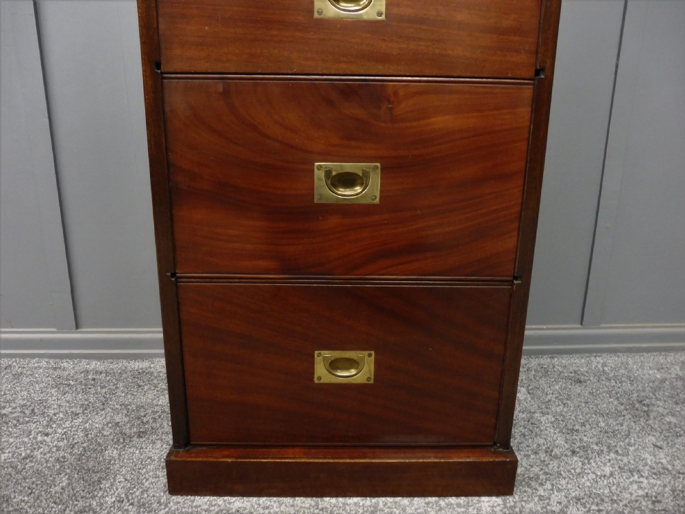 19TH CENTURY MAHOGANY MILITARY STYLE CHEST View VI