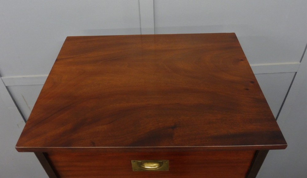 19TH CENTURY MAHOGANY MILITARY STYLE CHEST View VII