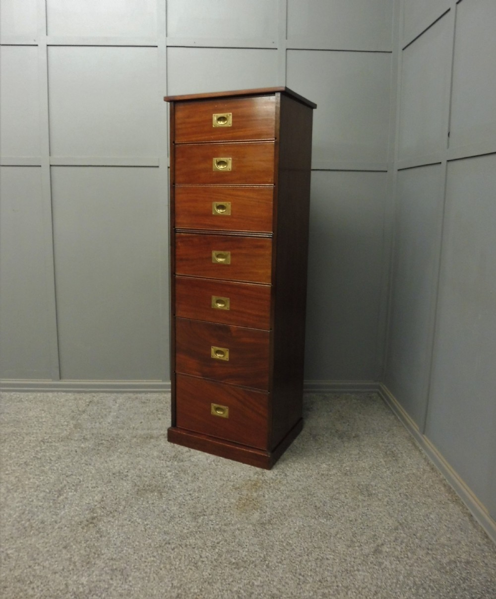 19TH CENTURY MAHOGANY MILITARY STYLE CHEST View XII