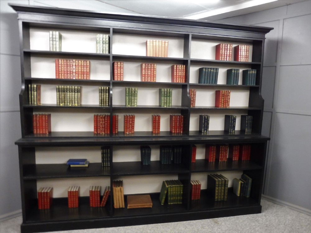 LARGE 19TH CENTURY PAINTED PINE LIBRARY BOOKCASE View VI