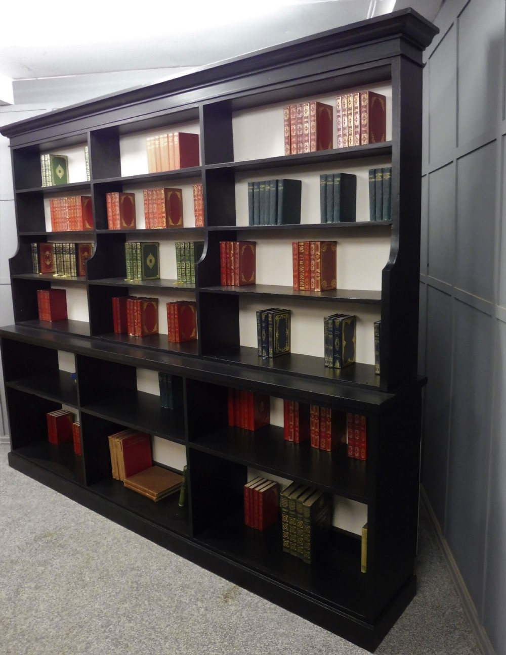 LARGE 19TH CENTURY PAINTED PINE LIBRARY BOOKCASE View XIII