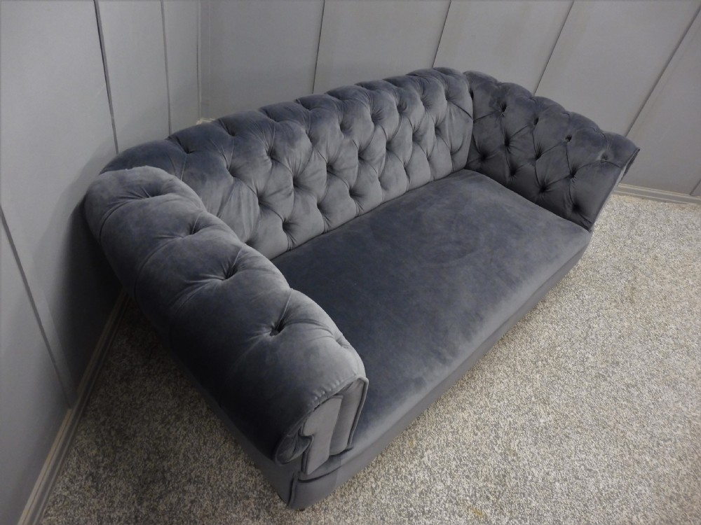 NEWLY UPHOLSTERED ANTIQUE CHESTERFIELD SOFA View VI