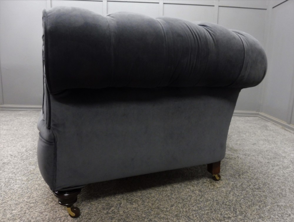 NEWLY UPHOLSTERED ANTIQUE CHESTERFIELD SOFA View VII