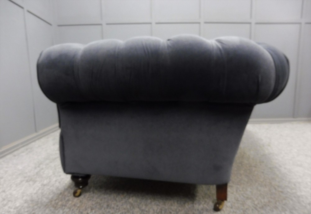 NEWLY UPHOLSTERED ANTIQUE CHESTERFIELD SOFA View IX