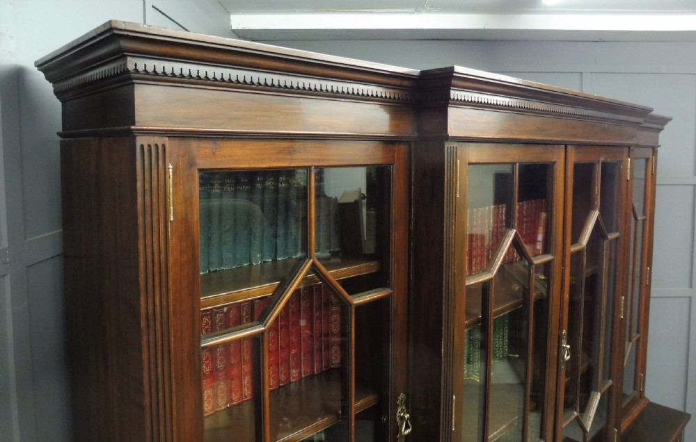 LARGE 19TH CENTURY MAPLE AND CO WALNUT BOOKCASE View IX