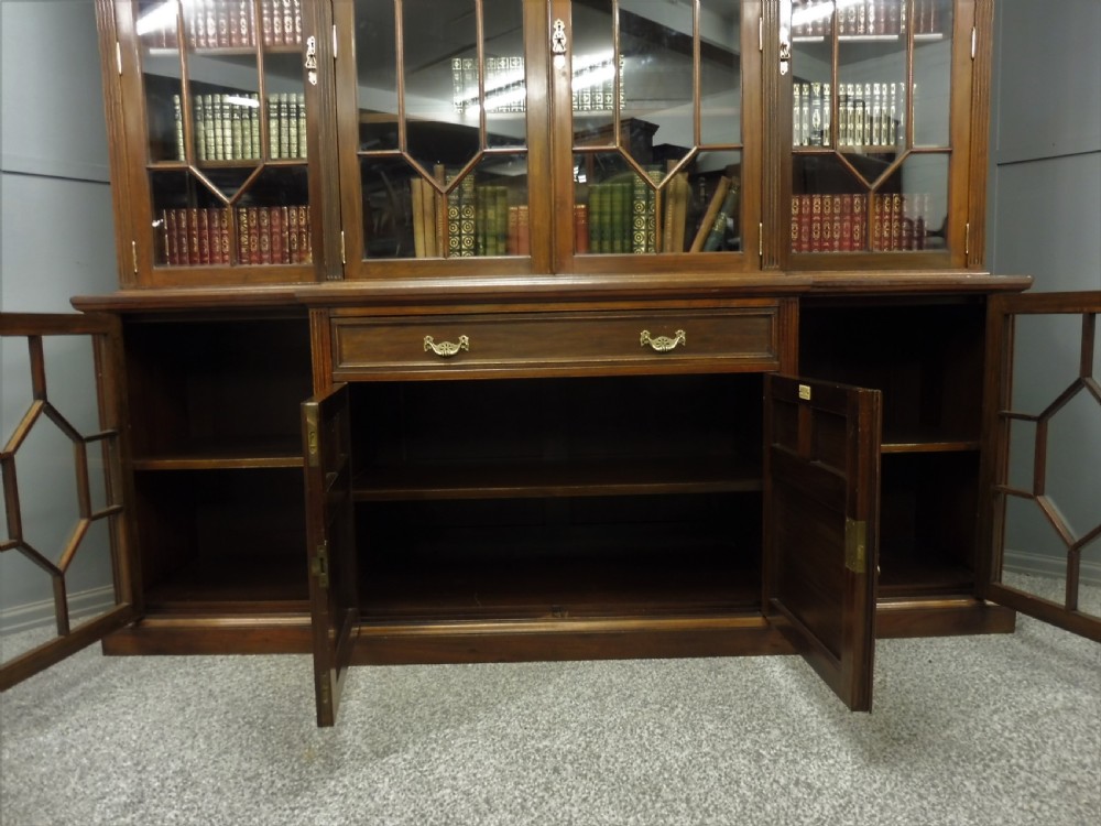 LARGE 19TH CENTURY MAPLE AND CO WALNUT BOOKCASE View XII