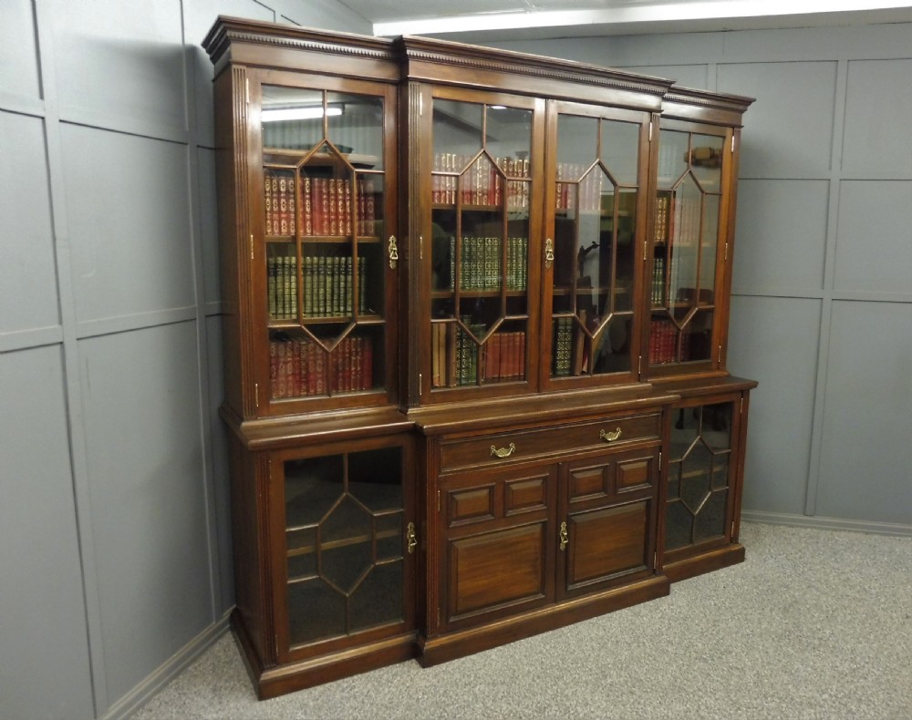 LARGE 19TH CENTURY MAPLE AND CO WALNUT BOOKCASE View XIV