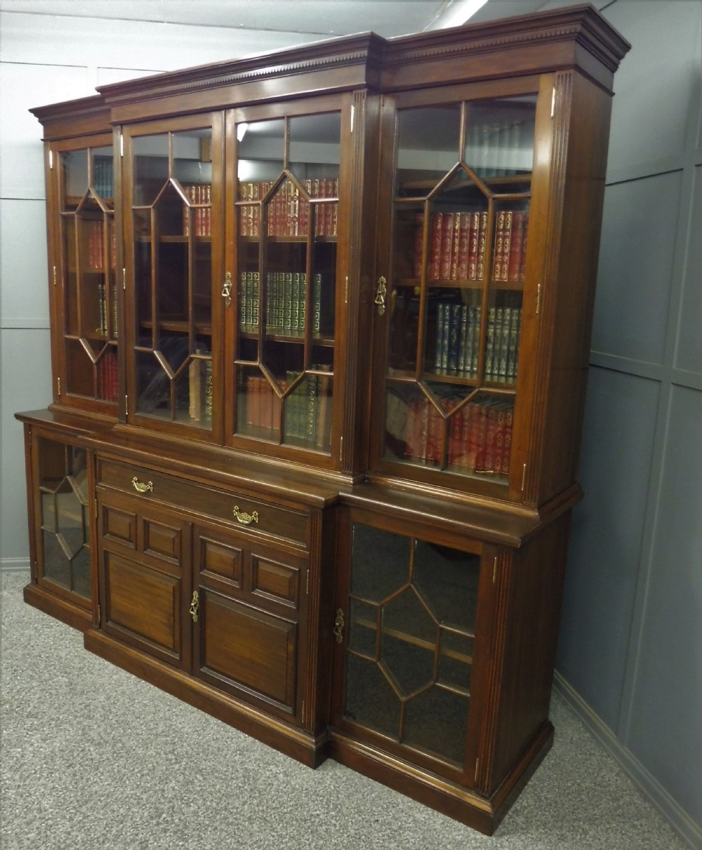 LARGE 19TH CENTURY MAPLE AND CO WALNUT BOOKCASE View XV