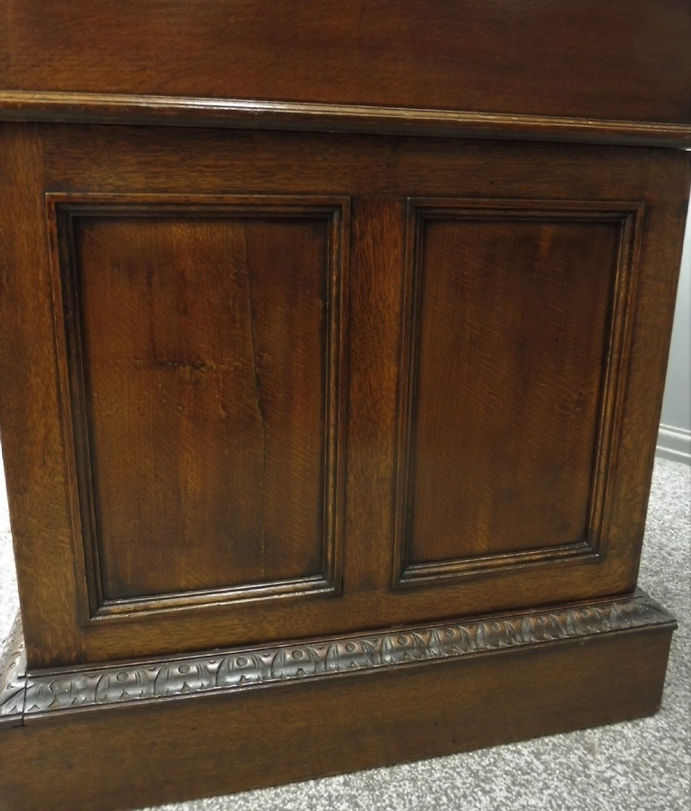 CARVED OAK GREEN MAN DESK BY EDWARDS AND ROBERTS View VII