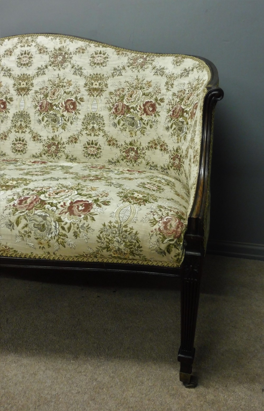 ANTIQUE FRENCH MAHOGANY SOFA  View XI