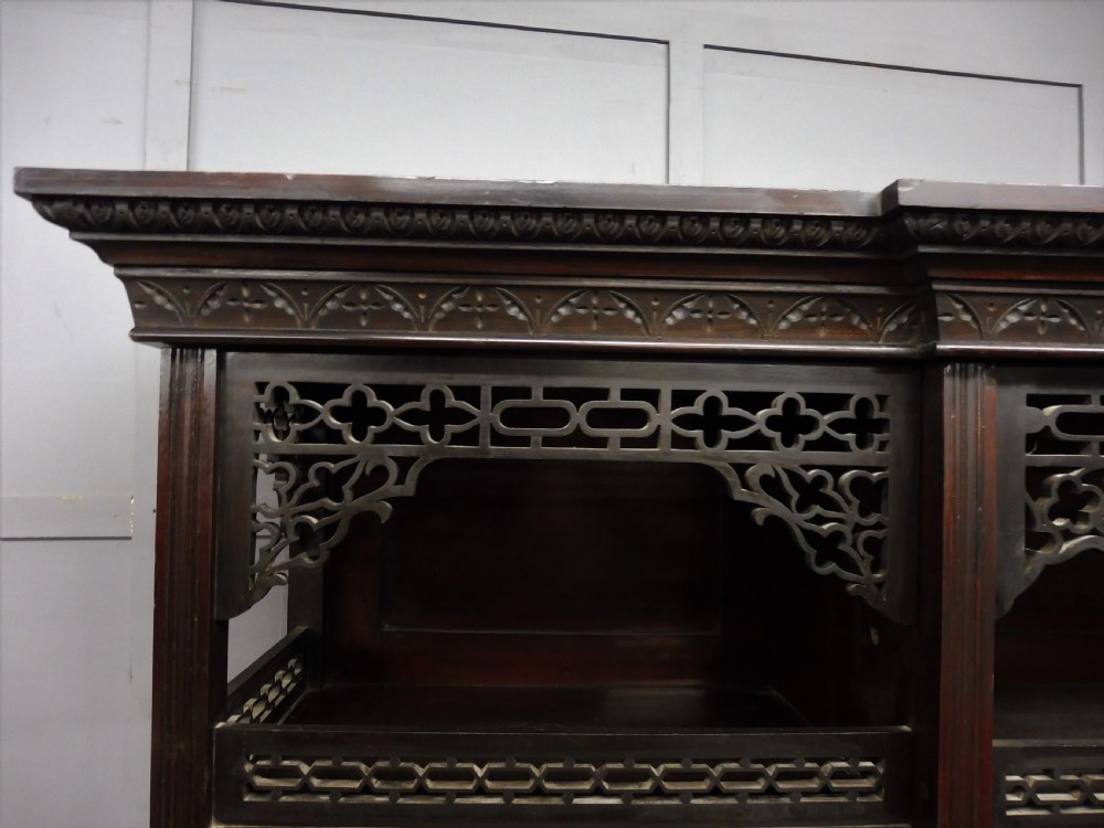 MAHOGANY CHIPPENDALE REVIVAL BOOKCASE View VII