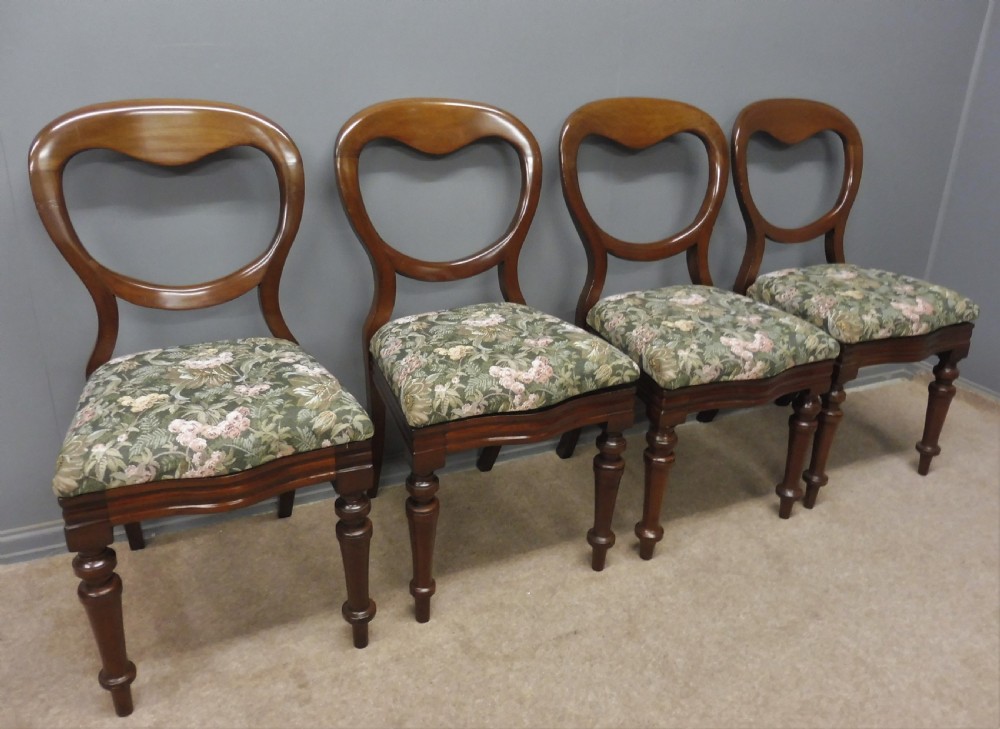 SET OF TEN VICTORIAN BALLOON BACK DINING CHAIRS RECOVERY INCLUDED IF REQUIRED View V