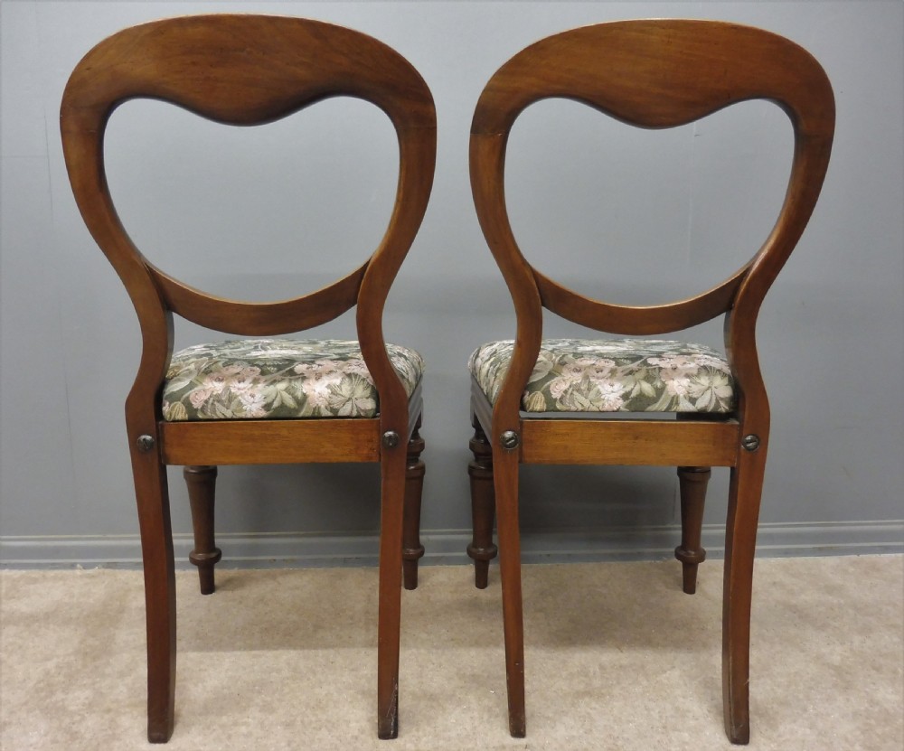 SET OF TEN VICTORIAN BALLOON BACK DINING CHAIRS RECOVERY INCLUDED IF REQUIRED View IX