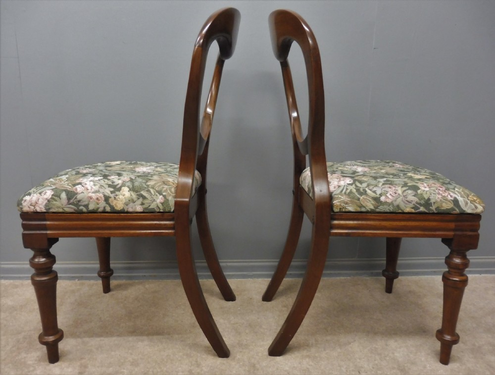 SET OF TEN VICTORIAN BALLOON BACK DINING CHAIRS RECOVERY INCLUDED IF REQUIRED View X