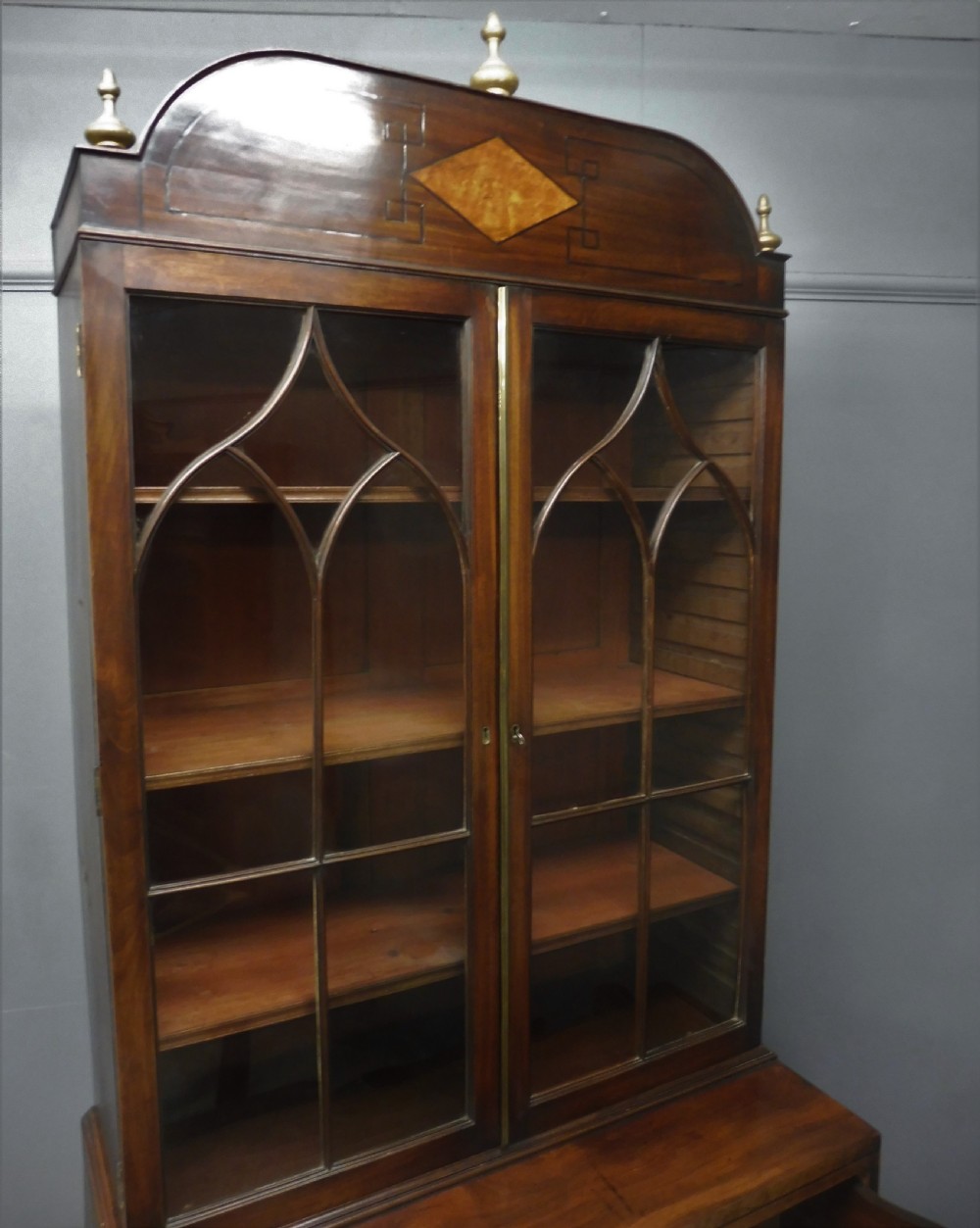 EARLY 19TH CENTURY MAHOGANY SECRETAIRE BOOKCASE View IX