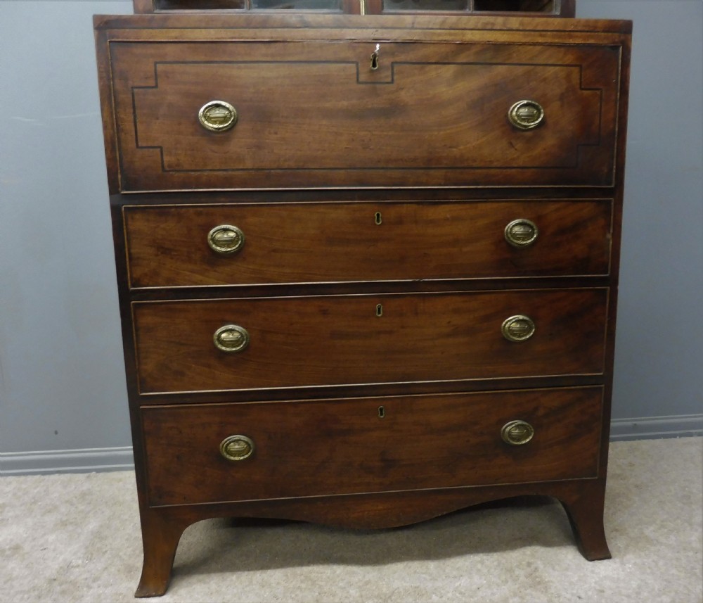 EARLY 19TH CENTURY MAHOGANY SECRETAIRE BOOKCASE View XIV