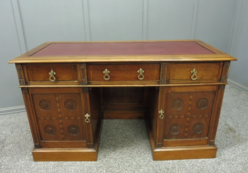 LATE VICTORIAN ARTS AND CRAFTS DESK