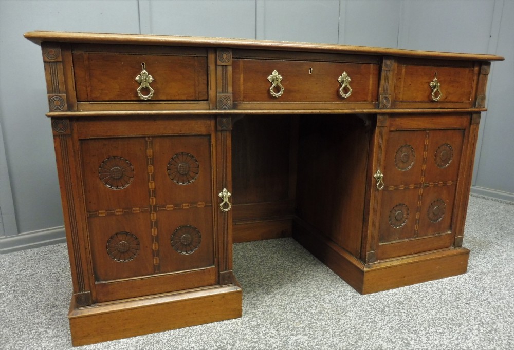 LATE VICTORIAN ARTS AND CRAFTS DESK View II