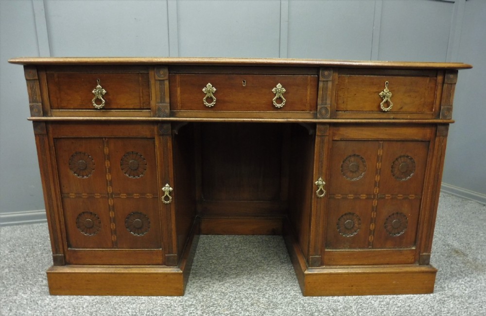 LATE VICTORIAN ARTS AND CRAFTS DESK View III