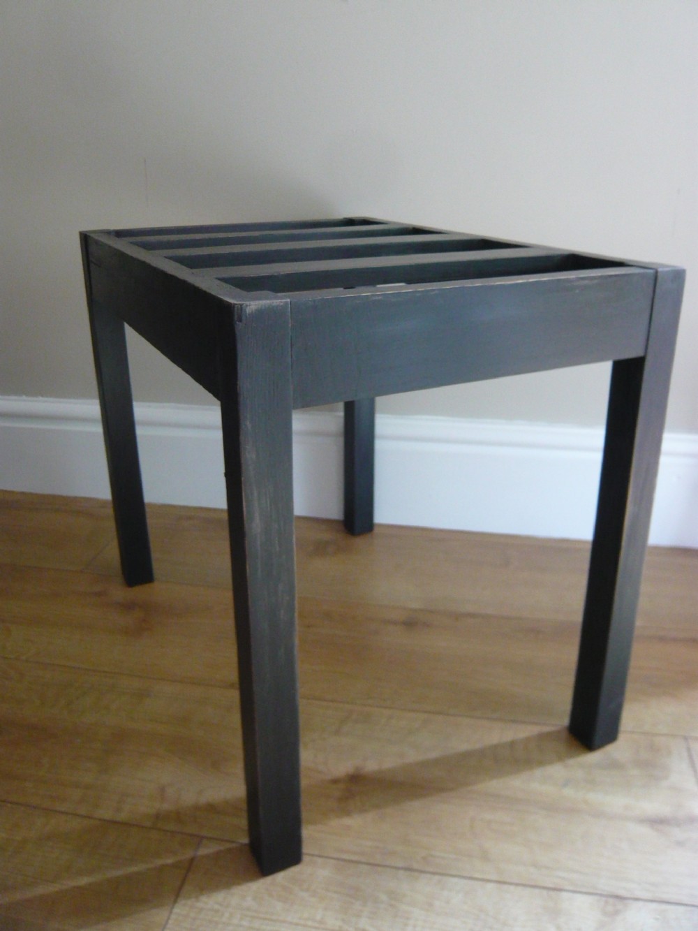 Painted French Luggage Suitcase Stand Rack c1920 View II
