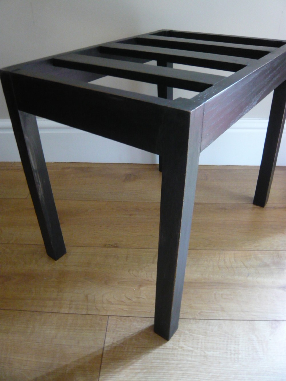 Painted French Luggage Suitcase Stand Rack c1920 View III