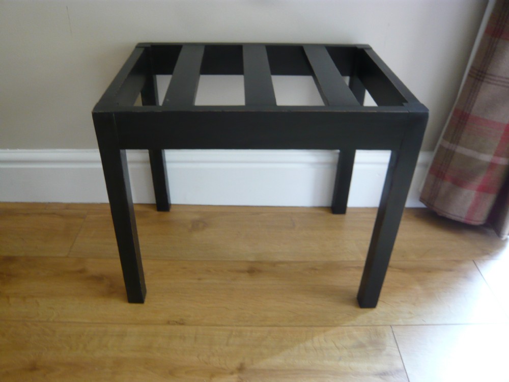Painted French Luggage Suitcase Stand Rack c1920 View VI