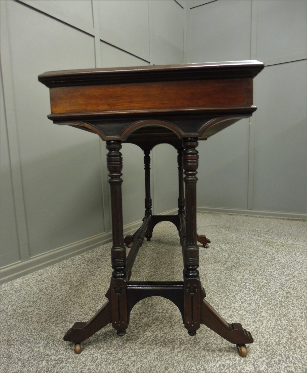 19TH CENTURY MAHOGANY WRITING TABLE View VIII