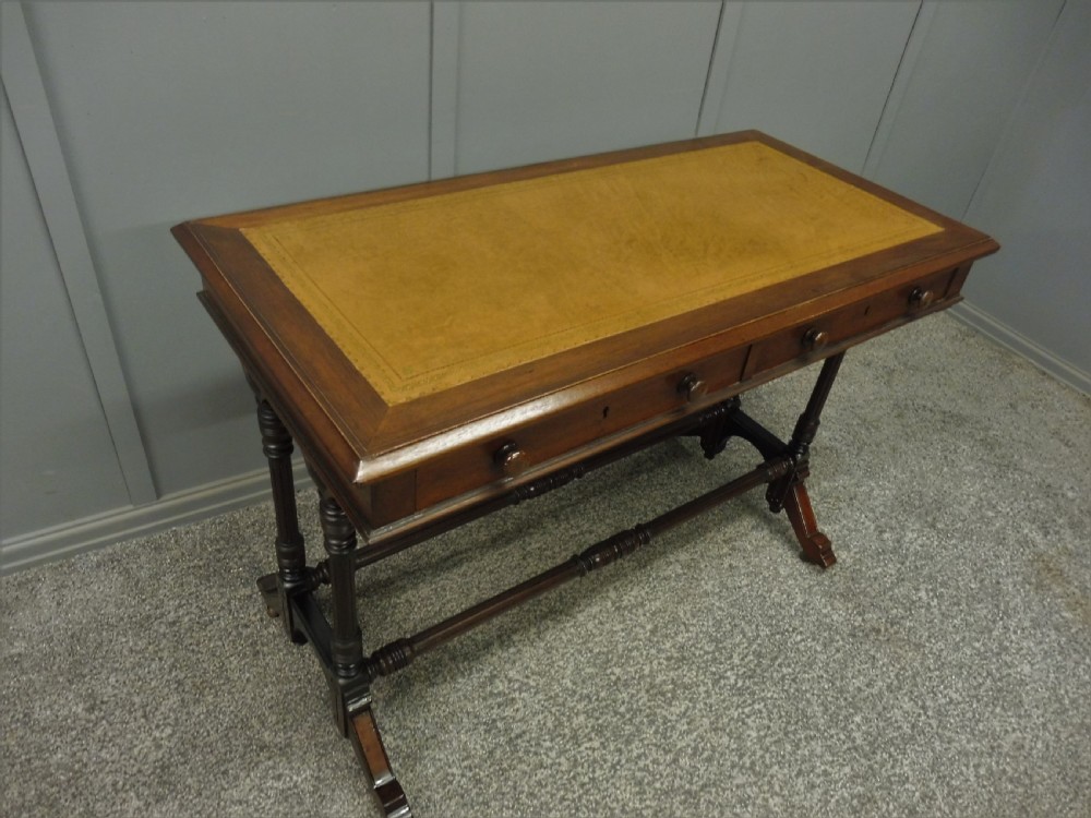 19TH CENTURY MAHOGANY WRITING TABLE View XII