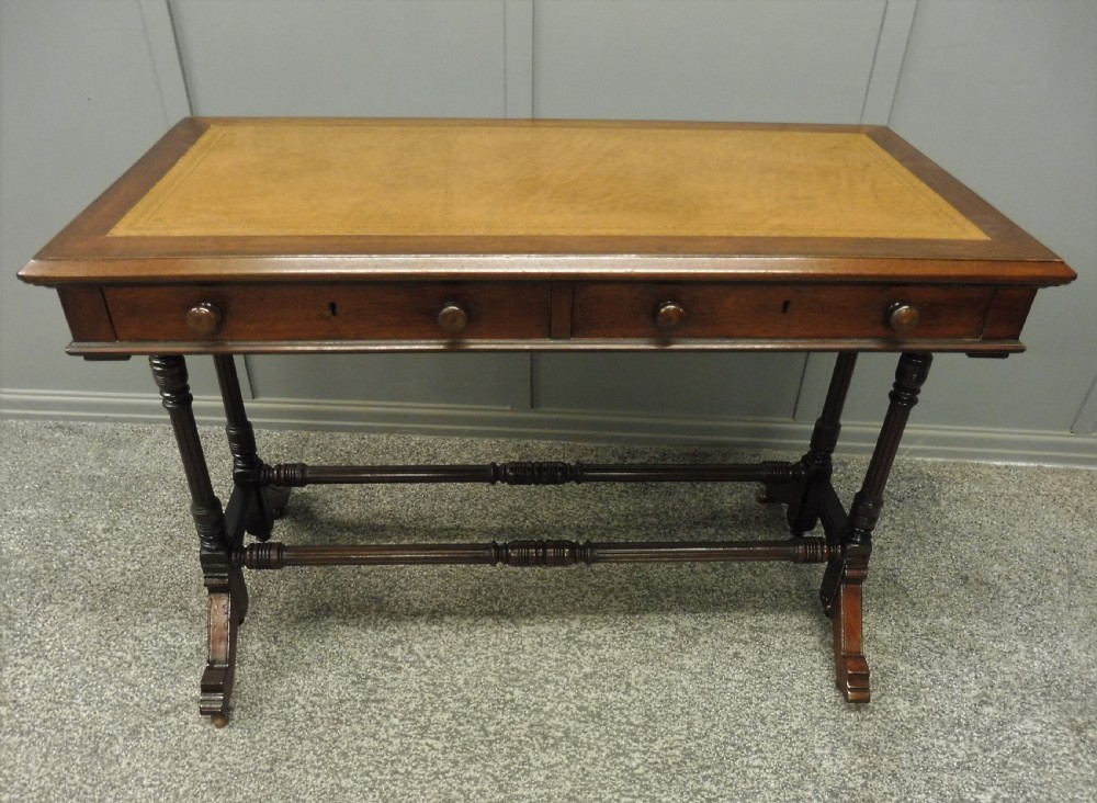 19TH CENTURY MAHOGANY WRITING TABLE View XIII