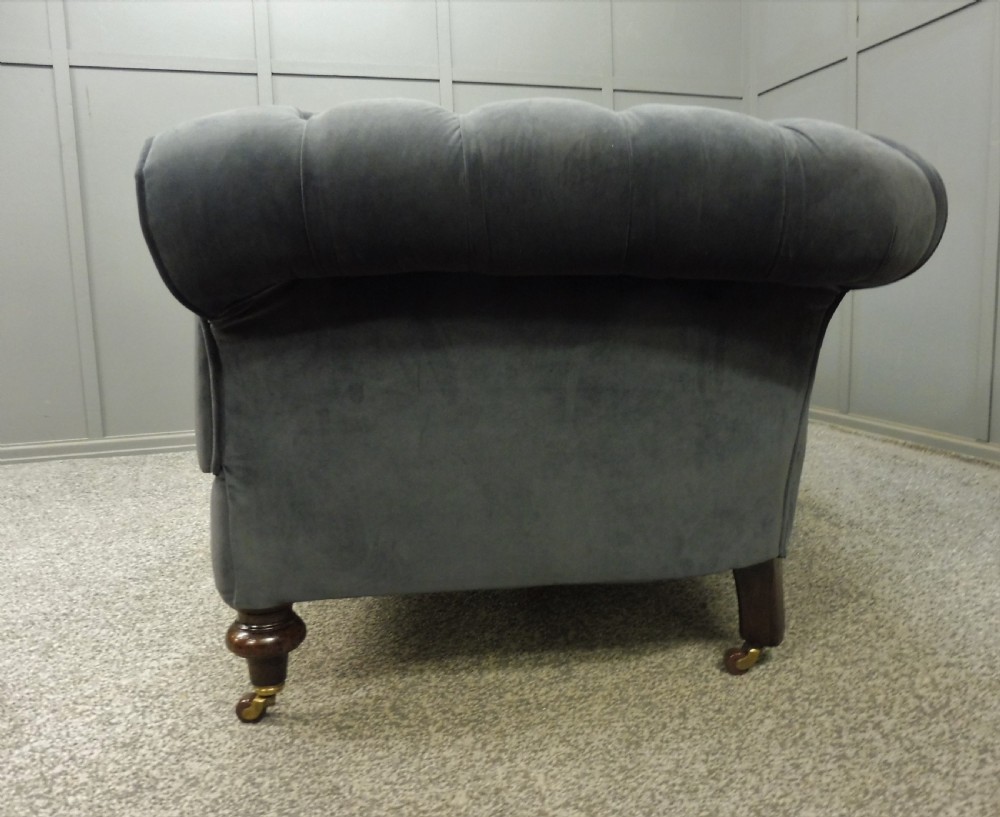 NEWLY UPHOLSTERED VICTORIAN CHESTERFIELD SOFA View XII