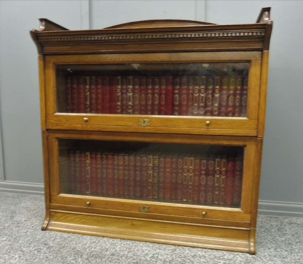 SMALL GOLDEN OAK LEBUS STACKING BOOKCASE View III