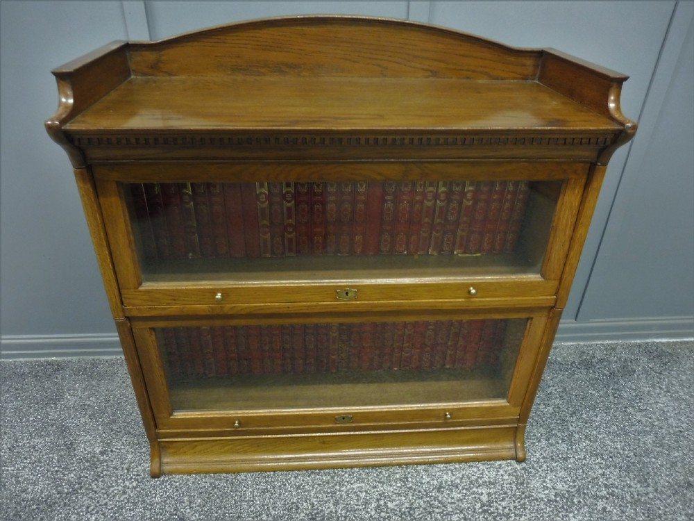 SMALL GOLDEN OAK LEBUS STACKING BOOKCASE View IV