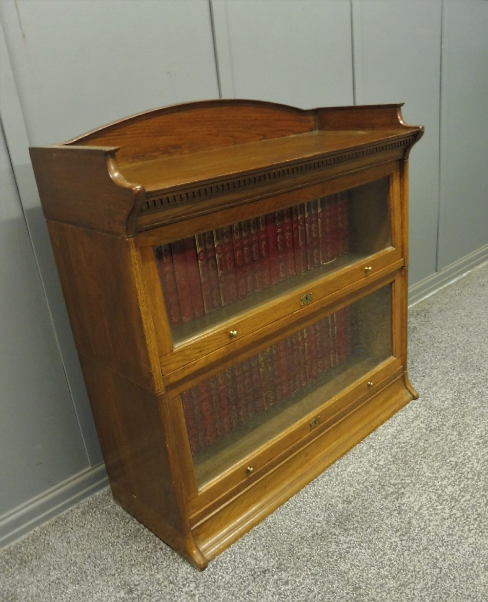 SMALL GOLDEN OAK LEBUS STACKING BOOKCASE View VI