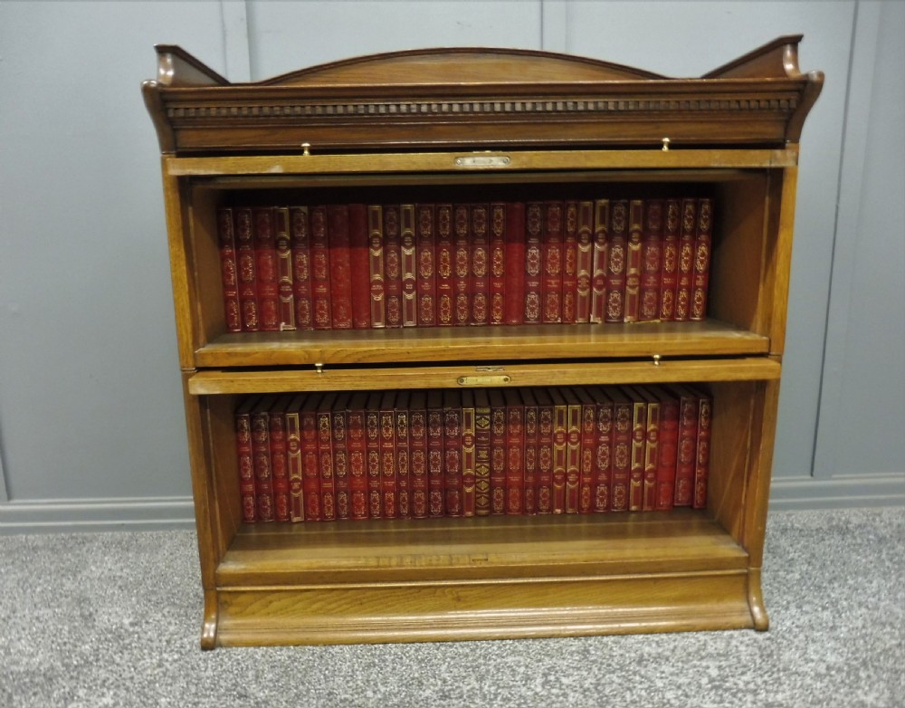 SMALL GOLDEN OAK LEBUS STACKING BOOKCASE View VIII