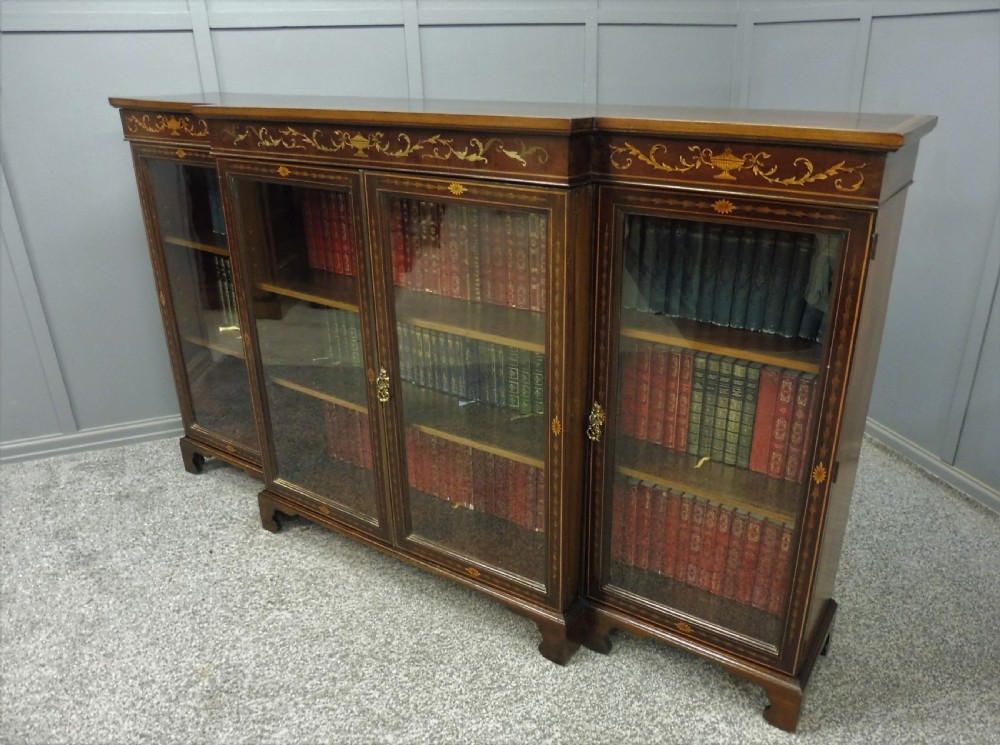 EDWARDIAN INLAID BOOKCASE View III