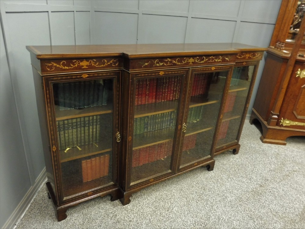 EDWARDIAN INLAID BOOKCASE View IX