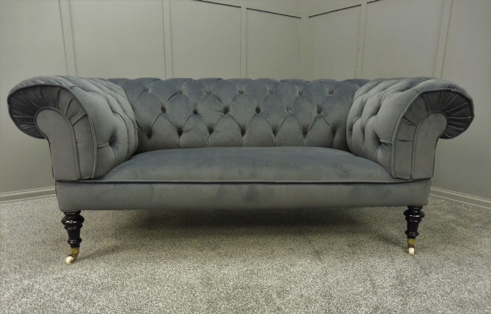 NEWLY UPHOLSTERED  VICTORIAN CHESTERFIELD SOFA