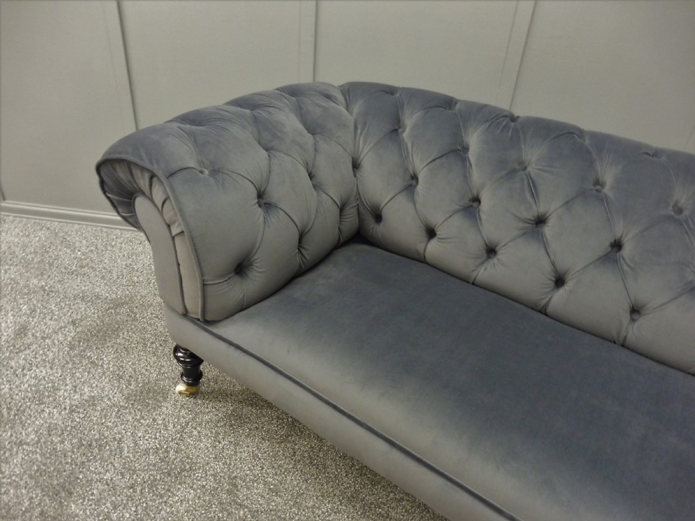 NEWLY UPHOLSTERED  VICTORIAN CHESTERFIELD SOFA View VII