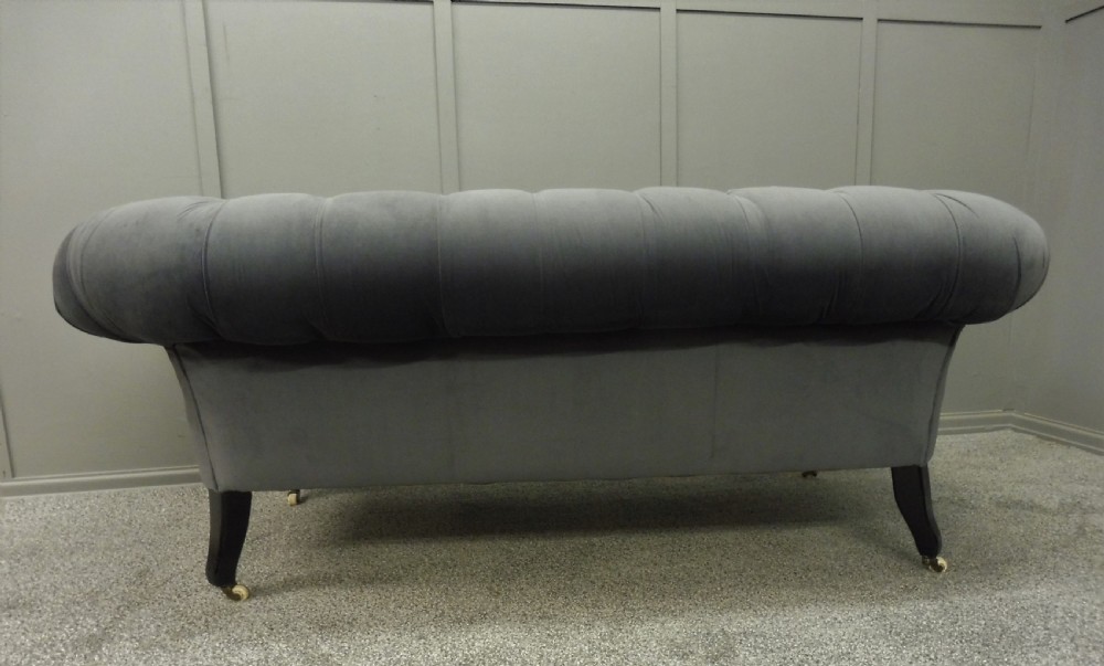 NEWLY UPHOLSTERED  VICTORIAN CHESTERFIELD SOFA View X