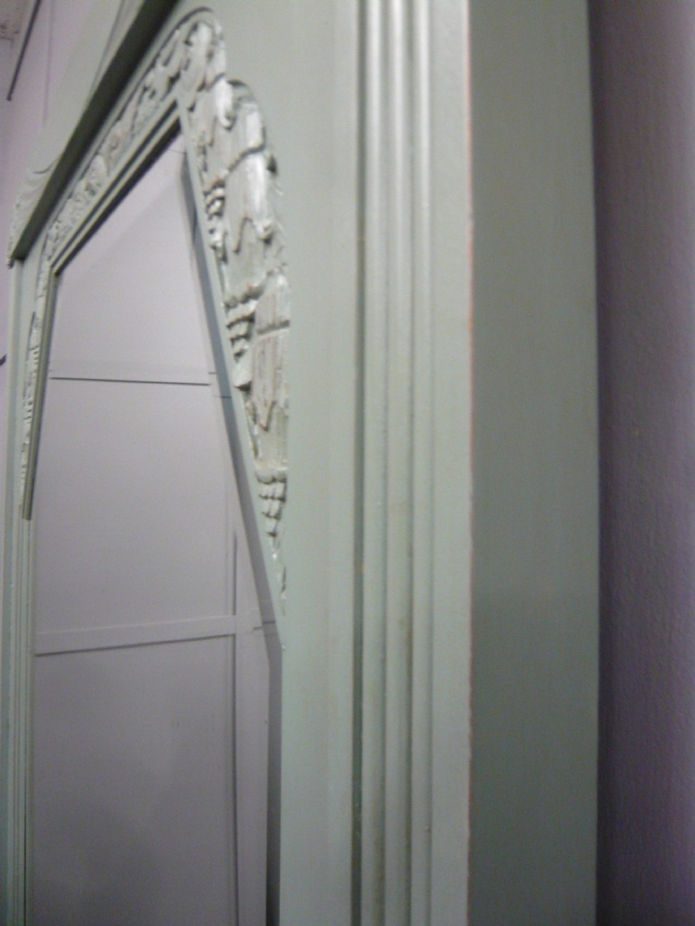 Large Art Deco Green Painted Mirror c 1920s View VII