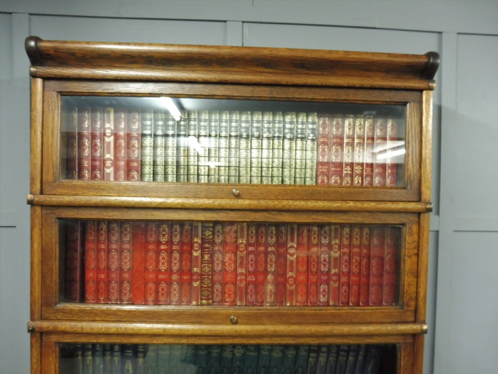 TALL 7 HIGH GOLDEN OAK GLOBE WERNICKE BOOKCASE View VI