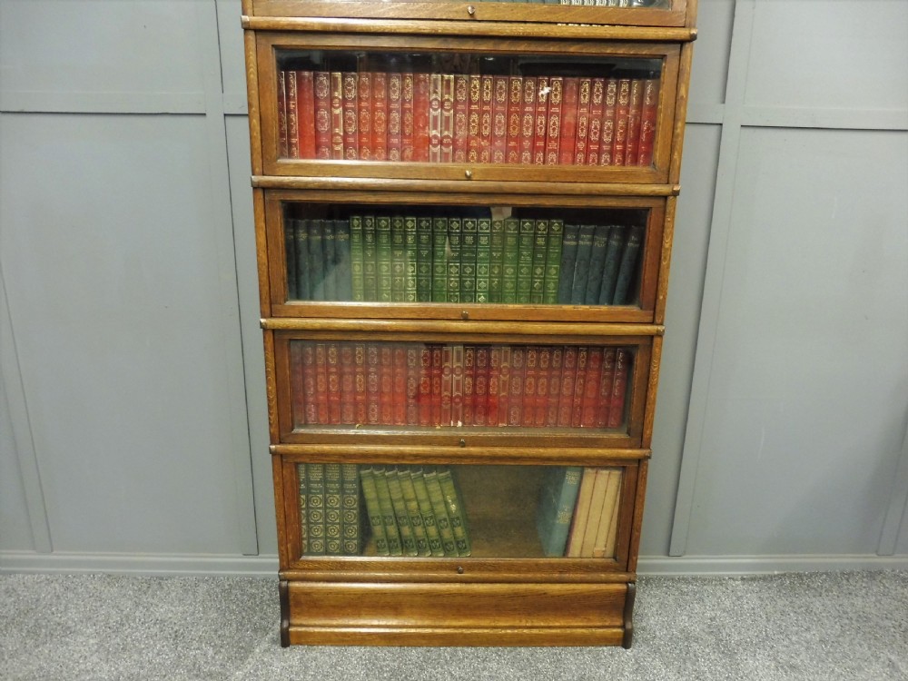 TALL 7 HIGH GOLDEN OAK GLOBE WERNICKE BOOKCASE View VII