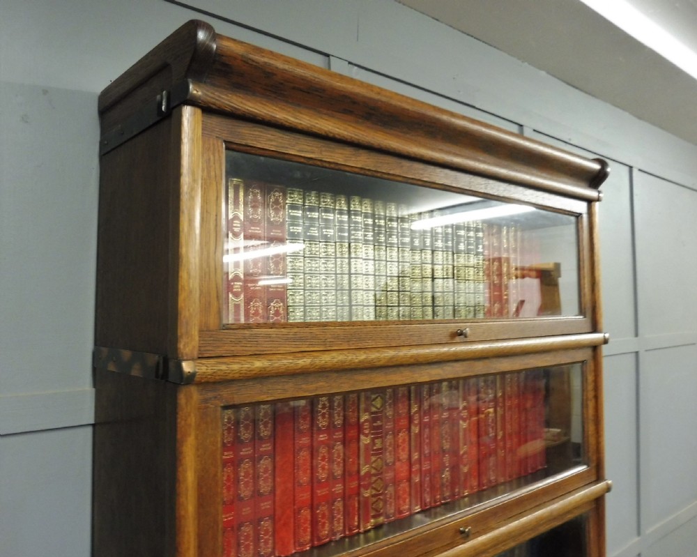 TALL 7 HIGH GOLDEN OAK GLOBE WERNICKE BOOKCASE View VIII